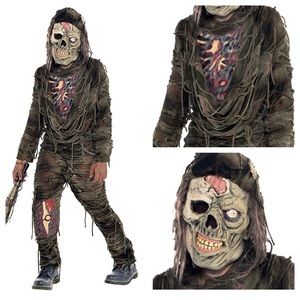 Boys Zombie Creeper Halloween Costume Medium 8-10